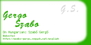 gergo szabo business card